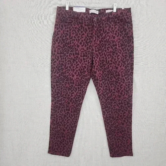 NWT Anthropologie Sanctuary Leopard Ankle Skinny Women's pants 16 8116C - Picture 1 of 9